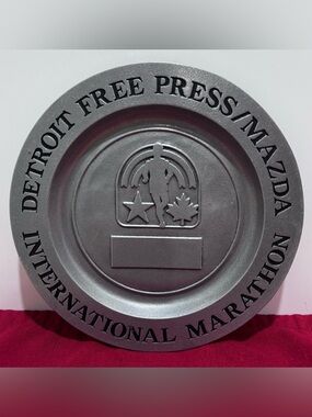 Detroit Free Press/Mazda International Marathon Pewter Plate By The Wilton Co